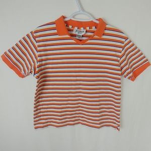 Vintage striped tee with collar